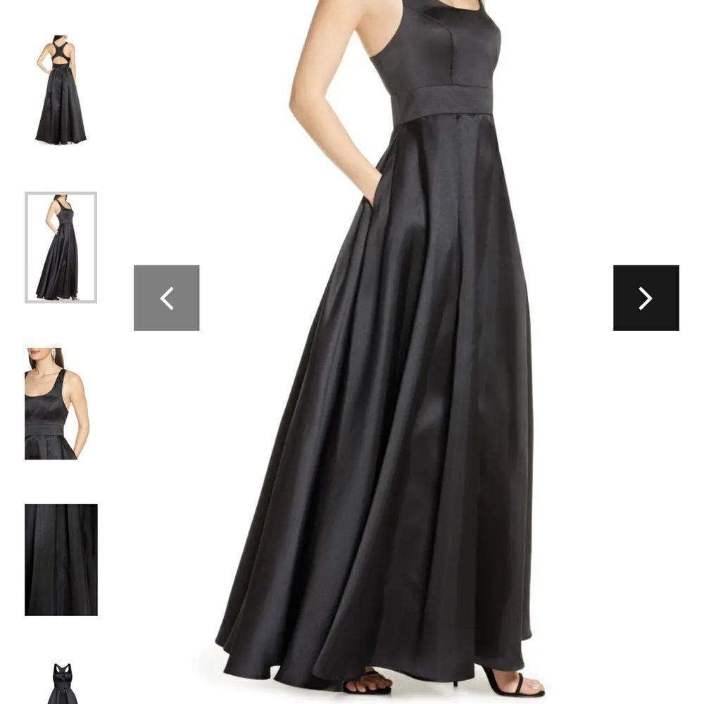 RACERBACK Ball Prom Gown Mikado Special Event Size 11 by Sequin Hearts NWT - Picture 8 of 16